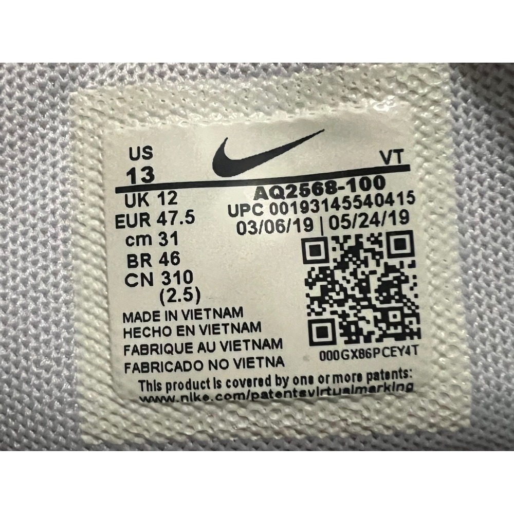 Nike‎ Air Max 200 AQ2568-100 White Red Men's Athletic Shoes Size 13 - Picture 9 of 9